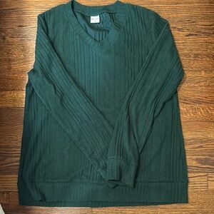 Green V-Neck Sweater